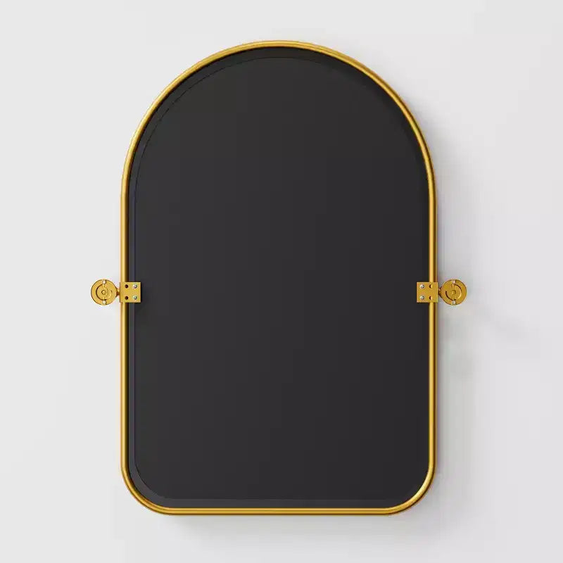 Dovelina Arch Metal Framed Bathroom Vanity Pivot Mirror Hanging Mirror Set of 2