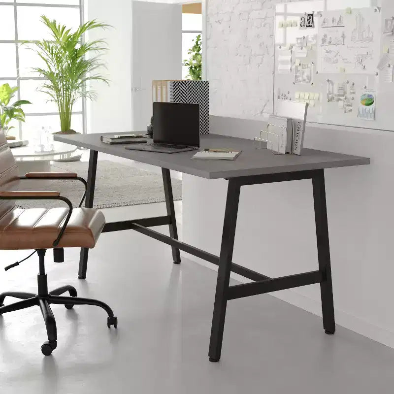Flash Furniture Redmond Commercial 60x30 Conference Table with 1 Thick Double Sided Laminate Table Top with PVC Edging and Heavy Duty A-Frame Steel Base