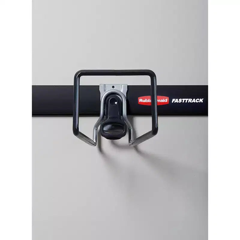 Crochet pour tuyau d'arrosage noir Rubbermaid FastTrack Rail Garage Storage System (lot de 2)