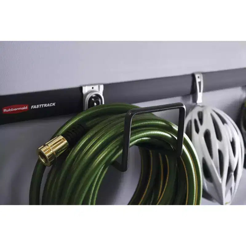 Crochet pour tuyau d'arrosage noir Rubbermaid FastTrack Rail Garage Storage System (lot de 2)