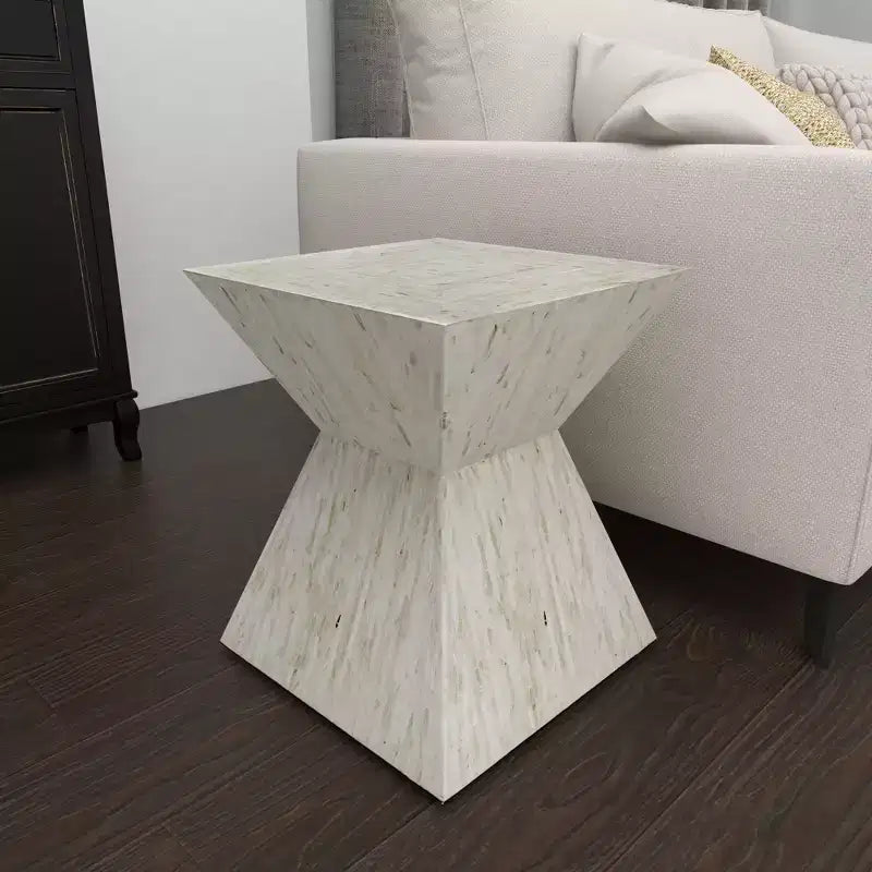 Contemporary Shell Inlaid Accent Table - Olivia & May