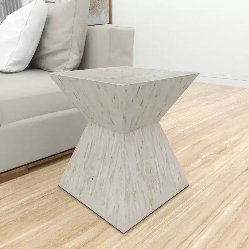 Contemporary Shell Inlaid Accent Table - Olivia & May