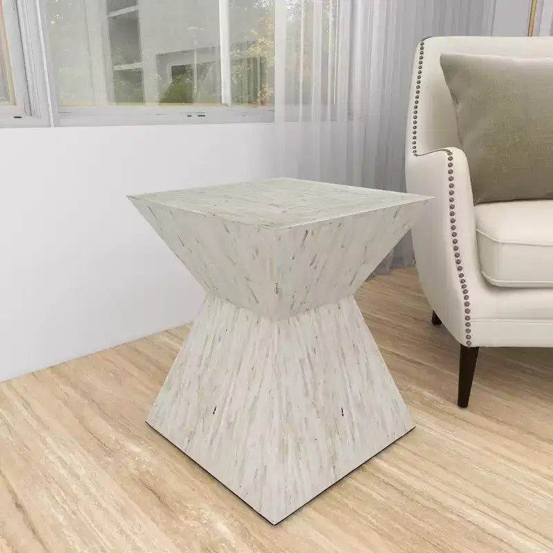 Contemporary Shell Inlaid Accent Table - Olivia & May
