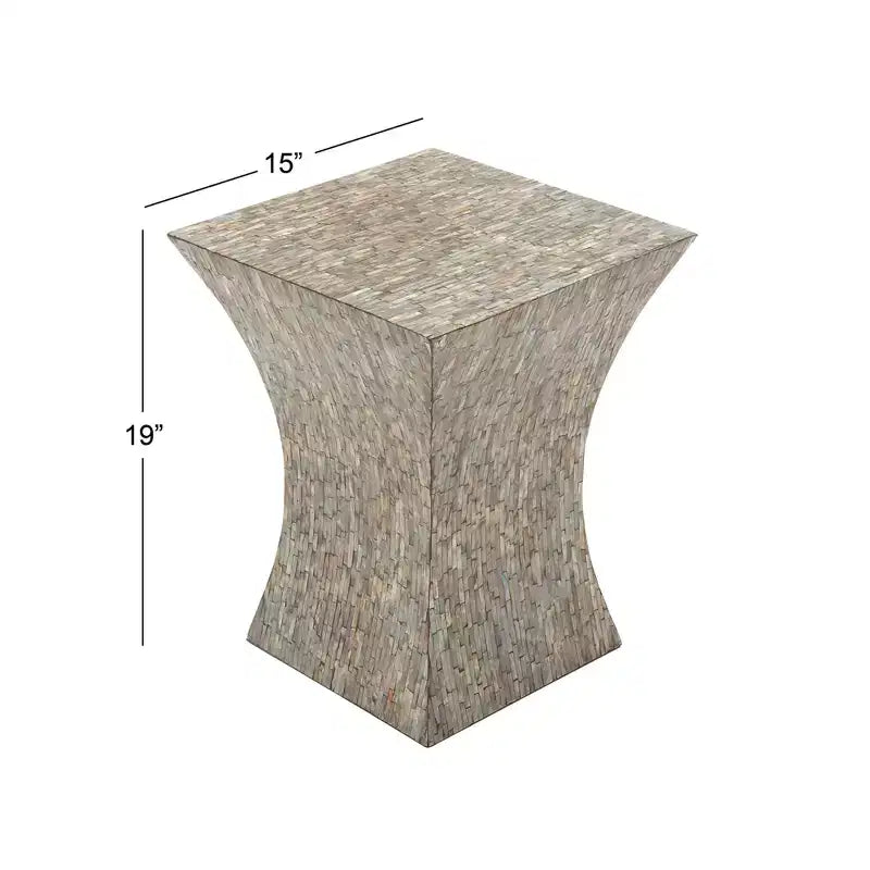Contemporary Shell Inlaid Accent Table - Olivia & May