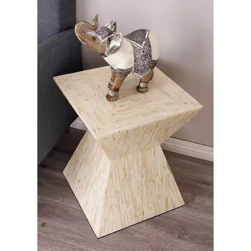 Contemporary Shell Inlaid Accent Table - Olivia & May
