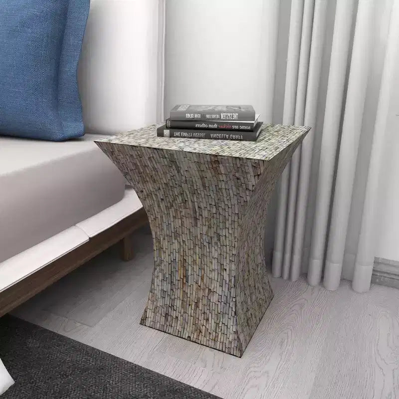 Contemporary Shell Inlaid Accent Table - Olivia & May