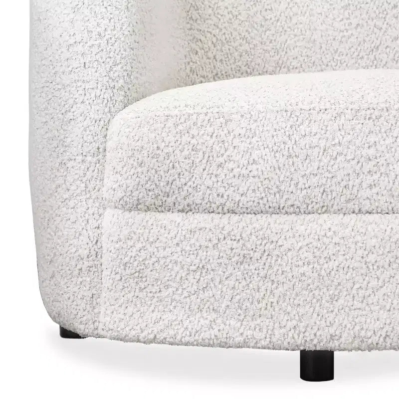 HOMES: Inside + Out Canapé deux places 63,75 po en tissu bouclé incurvé style Boho Pinehush avec coussins à ressorts ensachés