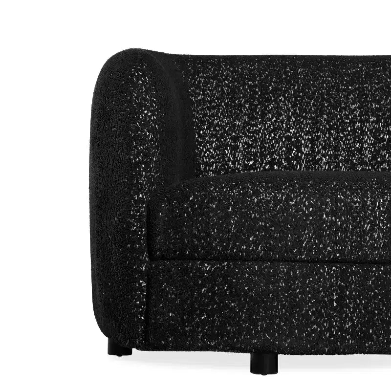 HOMES: Inside + Out Canapé deux places 63,75 po en tissu bouclé incurvé style Boho Pinehush avec coussins à ressorts ensachés
