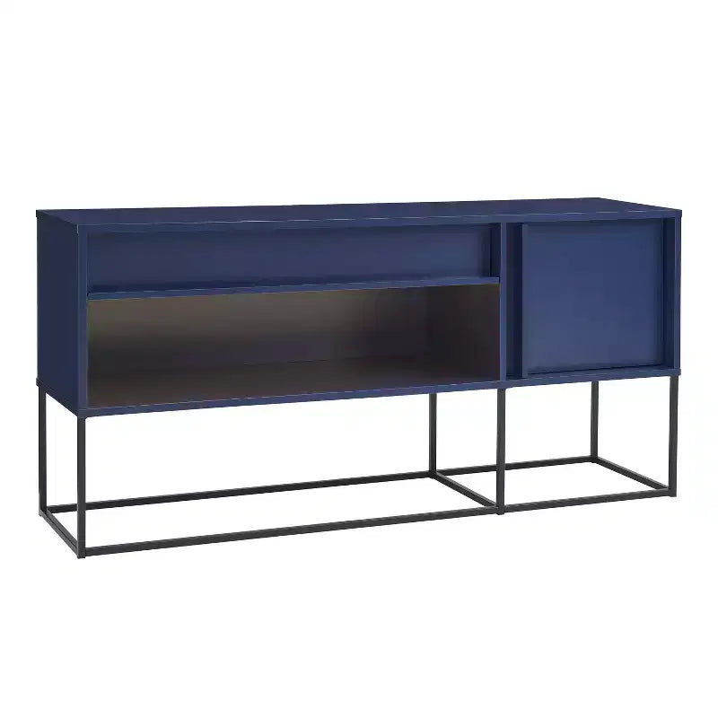 24/7 Shop At Home Tidehigh Modern 1 Drawer TV Stand for TVs up to 65 with Led Lights