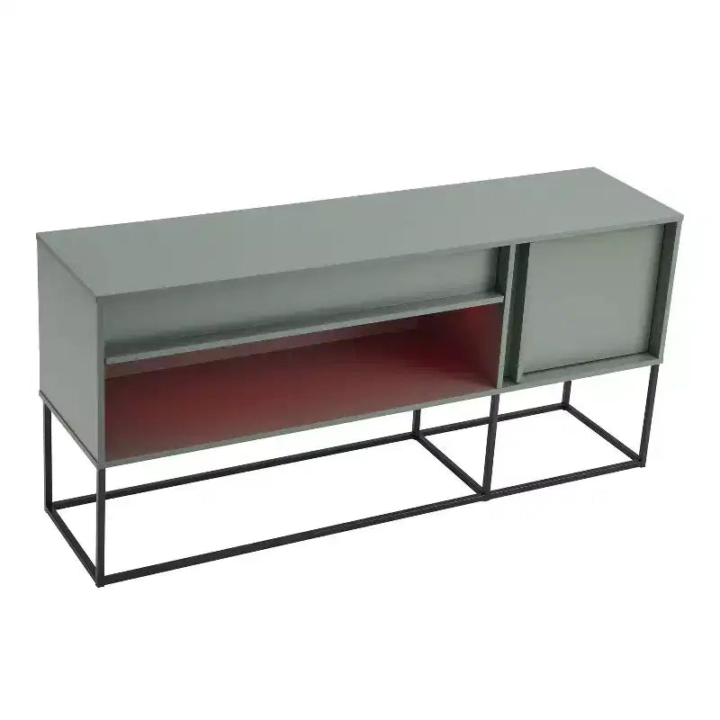 24/7 Shop At Home Tidehigh Modern 1 Drawer TV Stand for TVs up to 65 with Led Lights