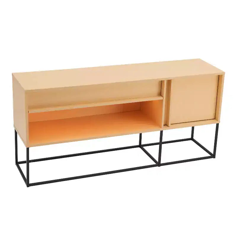 24/7 Shop At Home Tidehigh Modern 1 Drawer TV Stand for TVs up to 65 with Led Lights