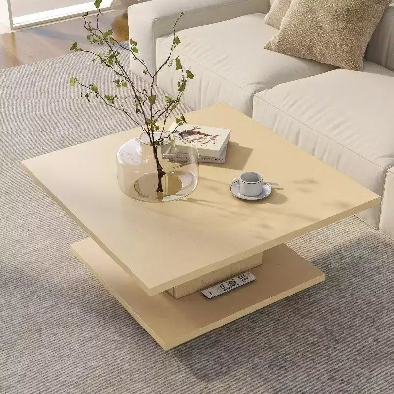 24/7 Shop At Home Traci 31 Contemporary Square Coffee Table with Hidden Storage