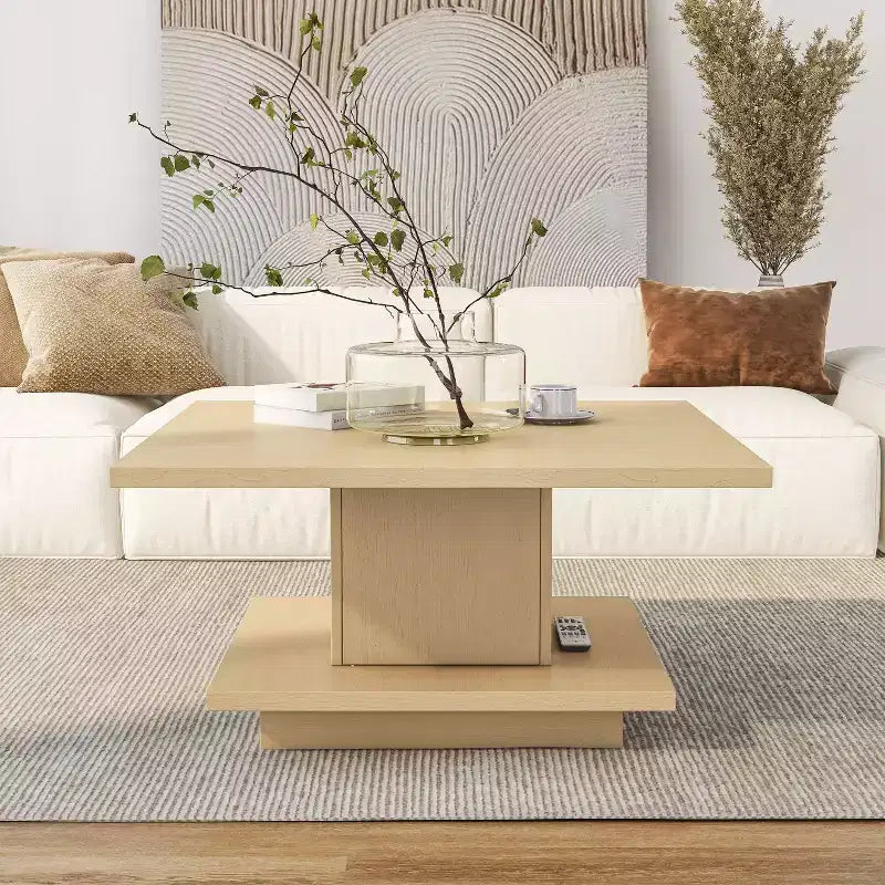 24/7 Shop At Home Traci 31 Contemporary Square Coffee Table with Hidden Storage