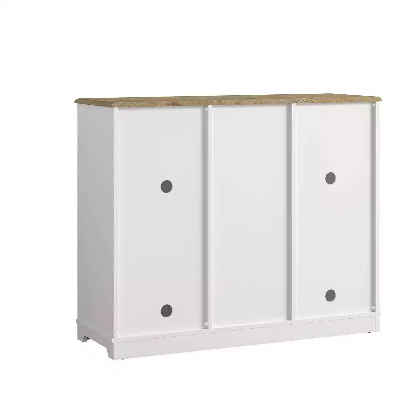 47" Wine Cabinet with Glass Doors Feature and Silk-Screened Pattern Design - Festivo