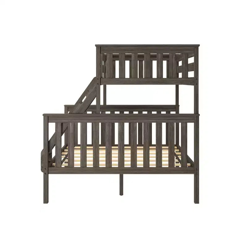 Lit superposé Max & Lily en bois massif, jumeau XL sur grand, pour enfants