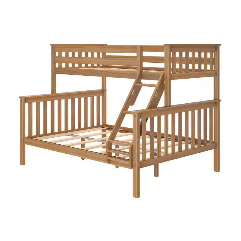 Lit superposé Max & Lily en bois massif, jumeau XL sur grand, pour enfants