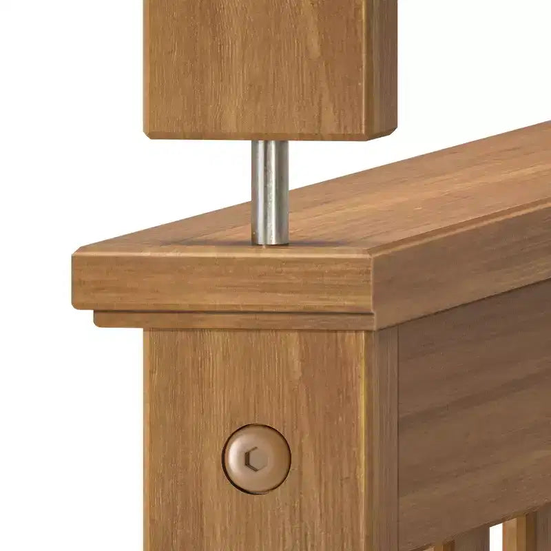 Lit superposé Max & Lily en bois massif, jumeau XL sur grand, pour enfants
