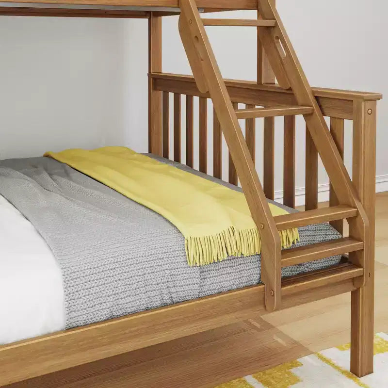 Lit superposé Max & Lily en bois massif, jumeau XL sur grand, pour enfants