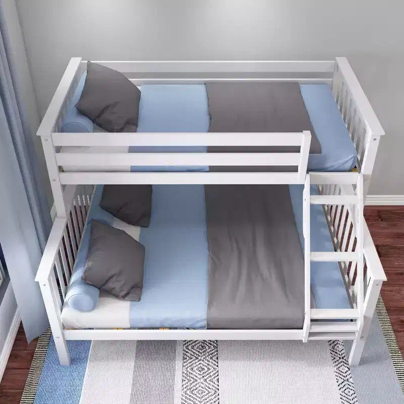 Lit superposé Max & Lily en bois massif, jumeau XL sur grand, pour enfants