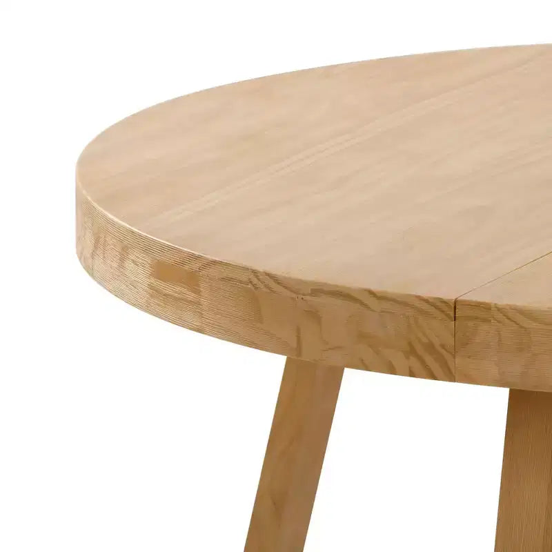 Plank+Beam Round Dining Table, 47 Solid Wood Kitchen Table, Farmhouse Table for 4