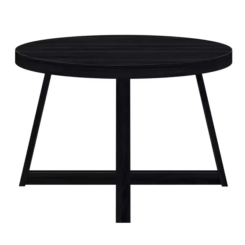 Plank+Beam Round Dining Table, 47 Solid Wood Kitchen Table, Farmhouse Table for 4