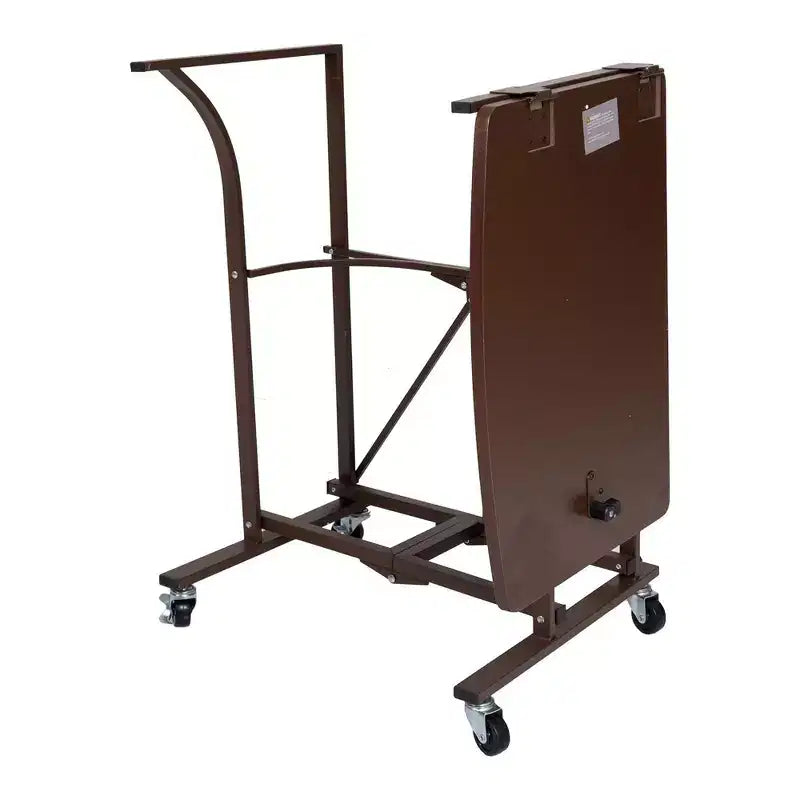 Origami Foldable Design Small Computer Desk for Office, Work, Students, and Gaming with Caster Wheels and Locking Mechanism, Vintage Bronze