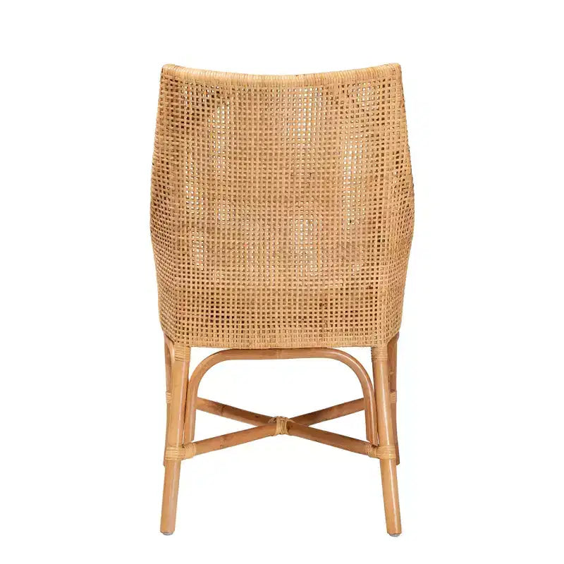 Chaise de salle à manger en rotin naturel Bali & Pari Bella, style bohème moderne