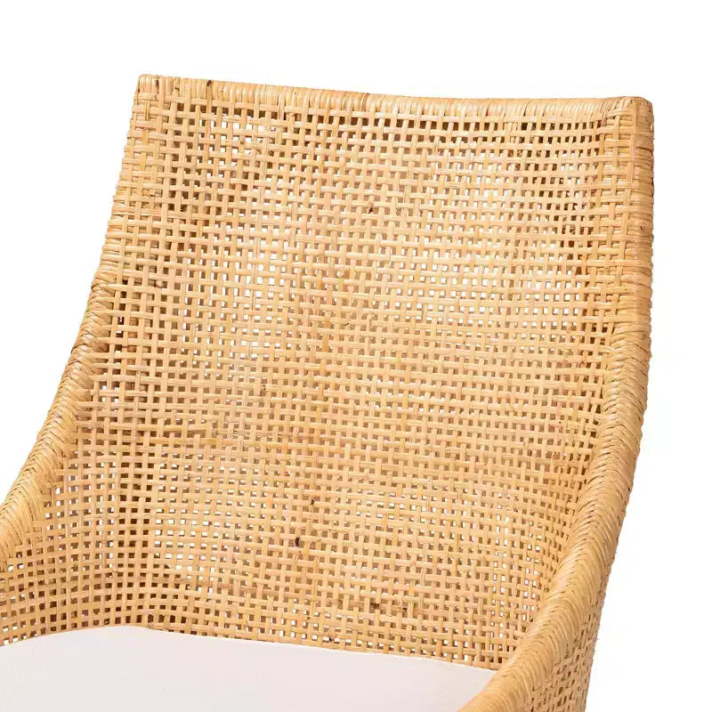Chaise de salle à manger en rotin naturel Bali & Pari Bella, style bohème moderne