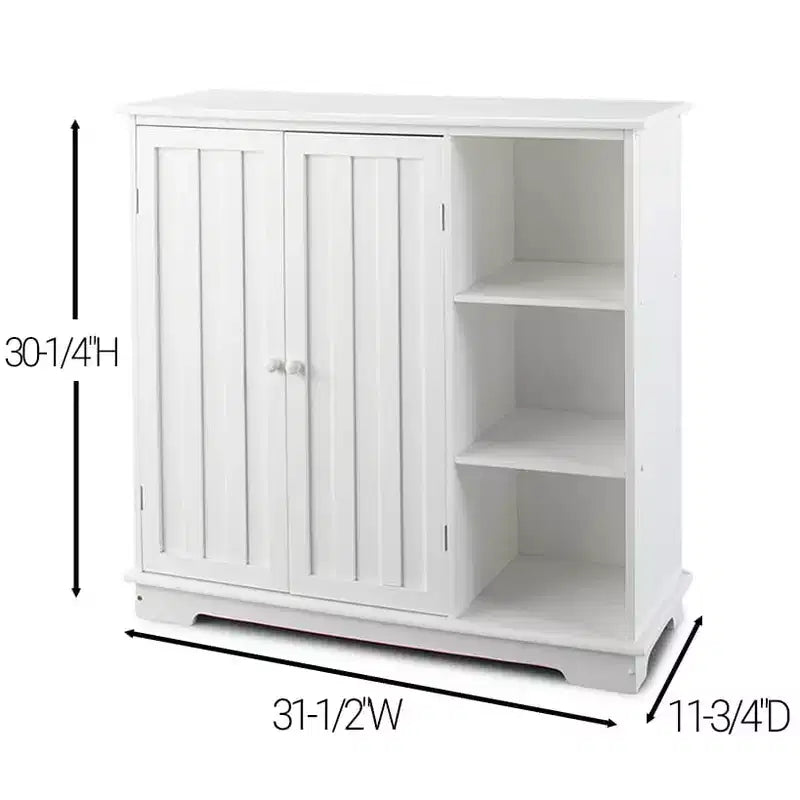 Meuble de rangement avec buffet et panneaux à rainures Lakeside Collection