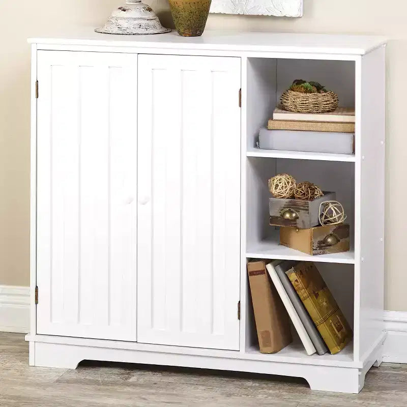 Meuble de rangement avec buffet et panneaux à rainures Lakeside Collection