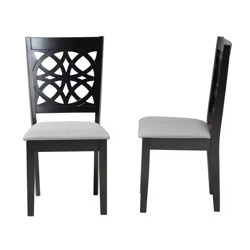 Baxton Studio Abigail Modern Fabric Wood Dining Chair Set