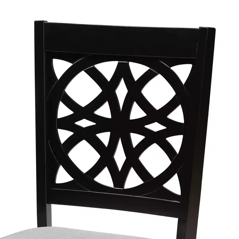 Baxton Studio Abigail Modern Fabric Wood Dining Chair Set