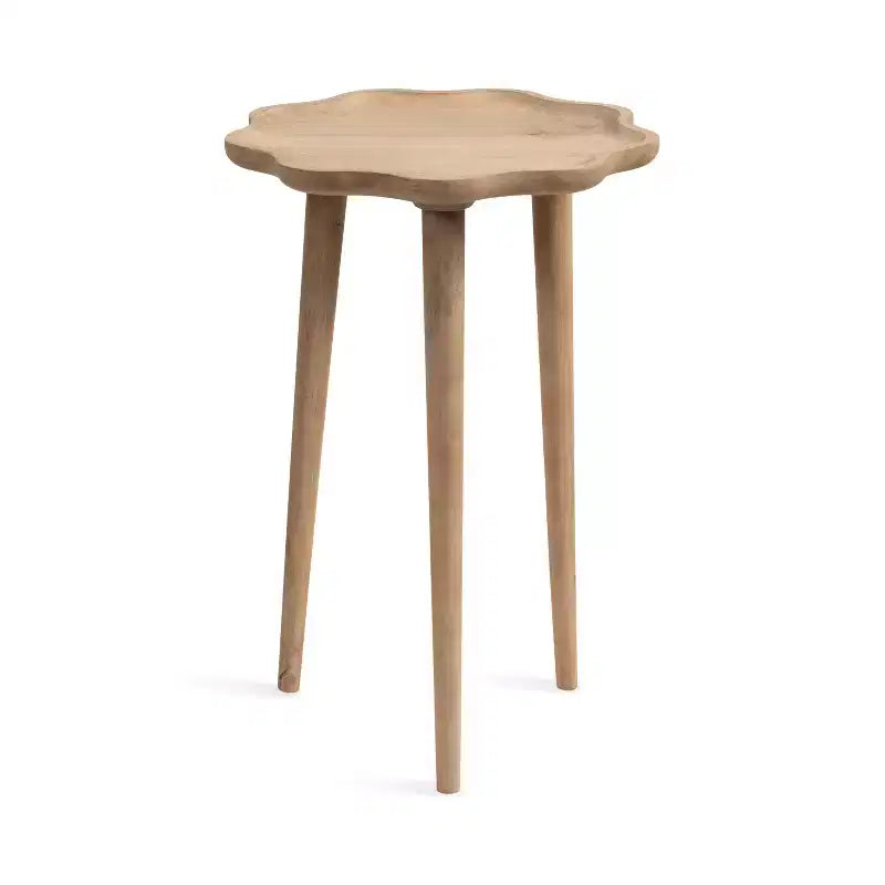 Kate and Laurel Alezar Scallop Wood Side Table