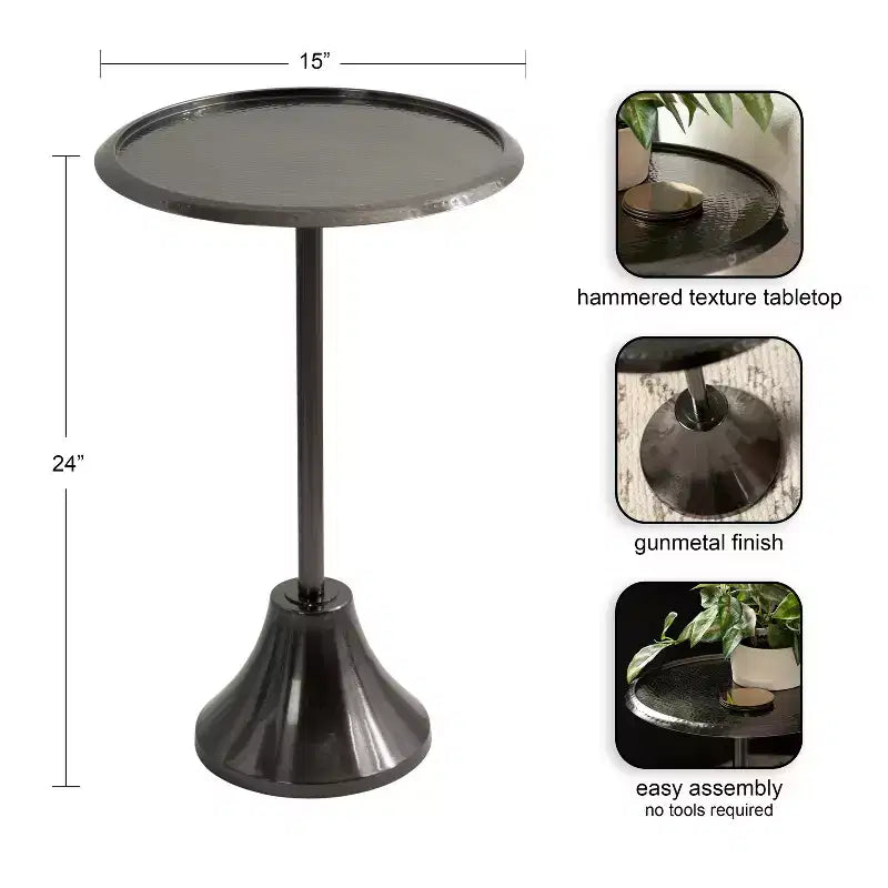 Kate and Laurel Sanzo Metal Side Table