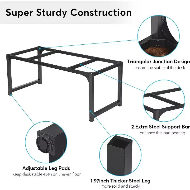 Tribesigns 63 Modern Computer Desk, Conference Room Desk Workstation for Home Office