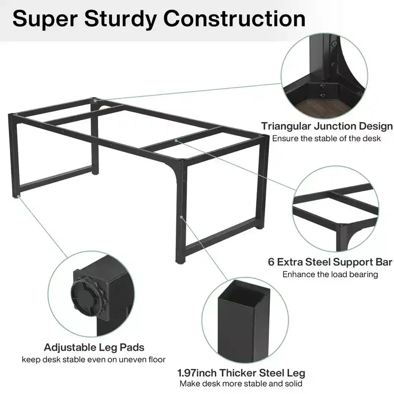 Tribesigns 63 Modern Computer Desk, Conference Room Desk Workstation for Home Office