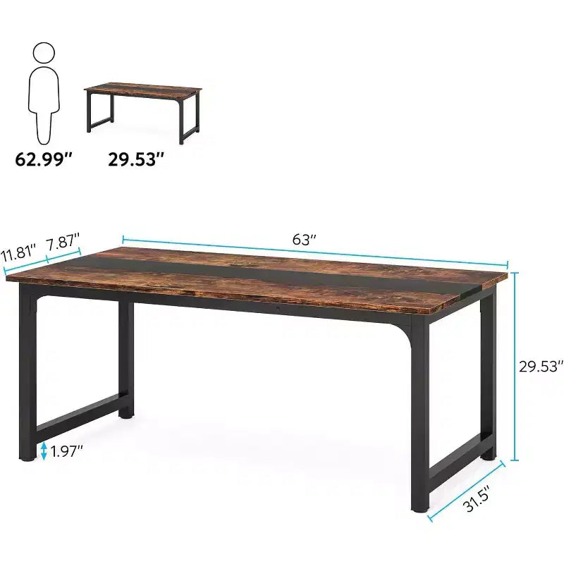 Tribesigns 63 Modern Computer Desk, Conference Room Desk Workstation for Home Office