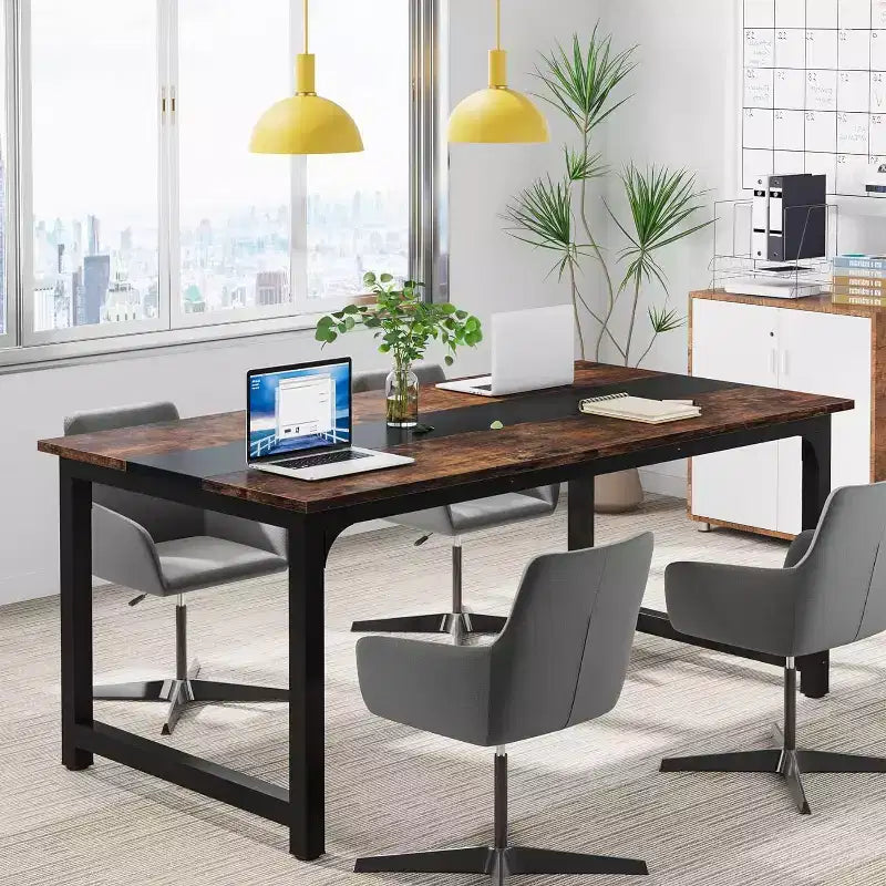 Tribesigns 63 Modern Computer Desk, Conference Room Desk Workstation for Home Office