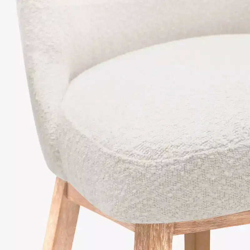 WestinTrends 26 Upholstered Swivel Counter Height Bar Stool, Cream