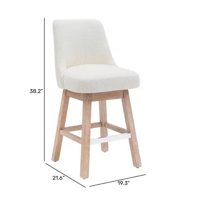 WestinTrends 26" Tabouret de bar rembourré pivotant hauteur comptoir, Orange rouille