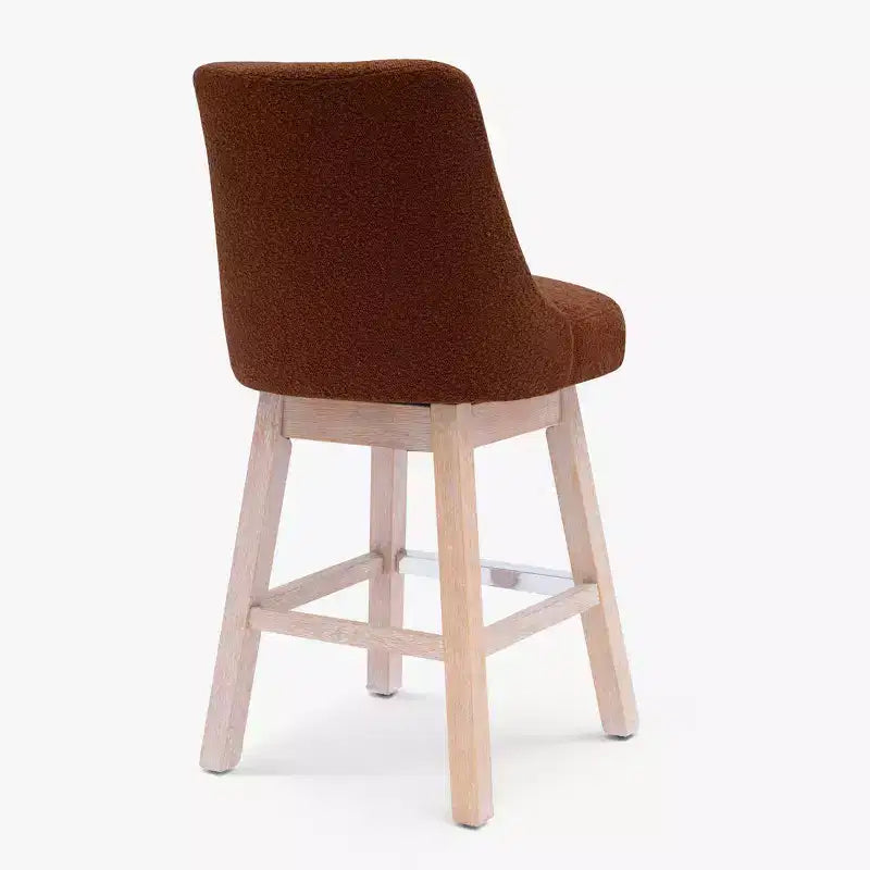WestinTrends 26" Tabouret de bar rembourré pivotant hauteur comptoir, Orange rouille