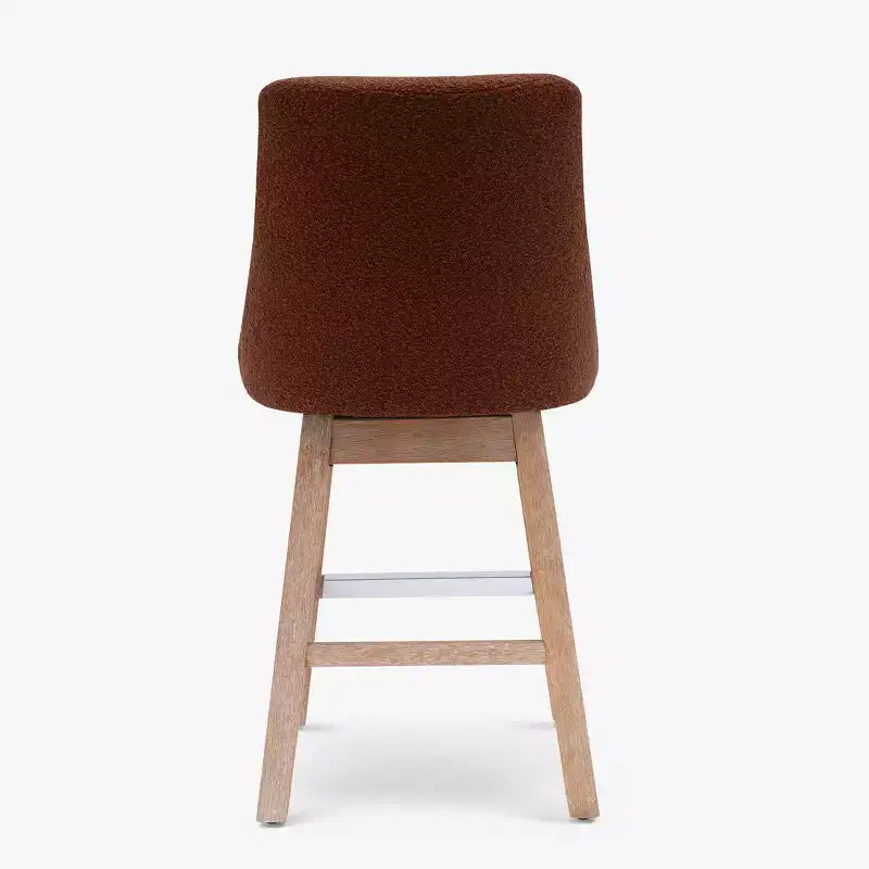 WestinTrends 26" Tabouret de bar rembourré pivotant hauteur comptoir, Orange rouille