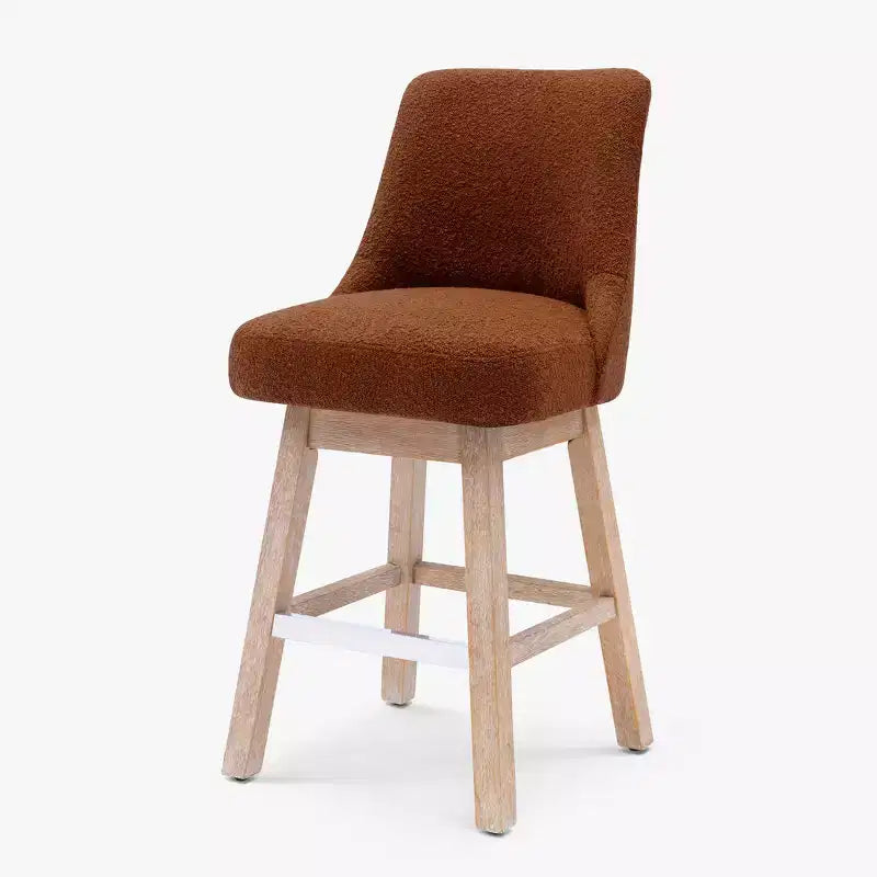 WestinTrends 26" Tabouret de bar rembourré pivotant hauteur comptoir, Orange rouille