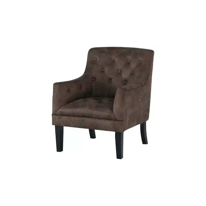 Signature Design by Ashley Drakelle, Fauteuil d'appoint en similicuir d'acajou, Fauteuil capitonné