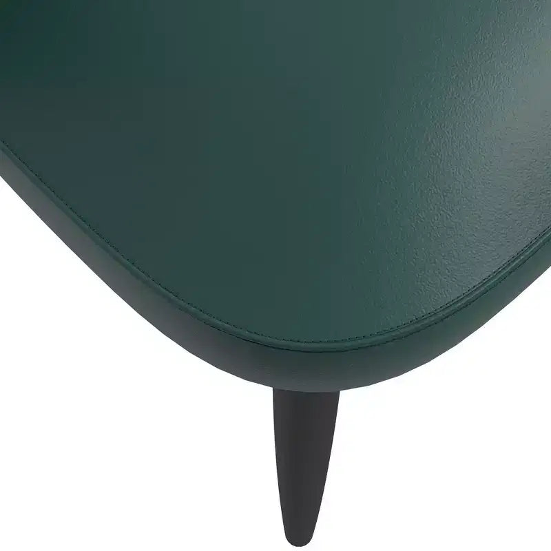 LeisureMod Paradiso Chaise Moderne Rembourrée Dossier Courbé, Pieds en Bois Massif Noir, Chaise d'Appoint Élégante et Confortable pour Salle à Manger, Cuisine et Salon