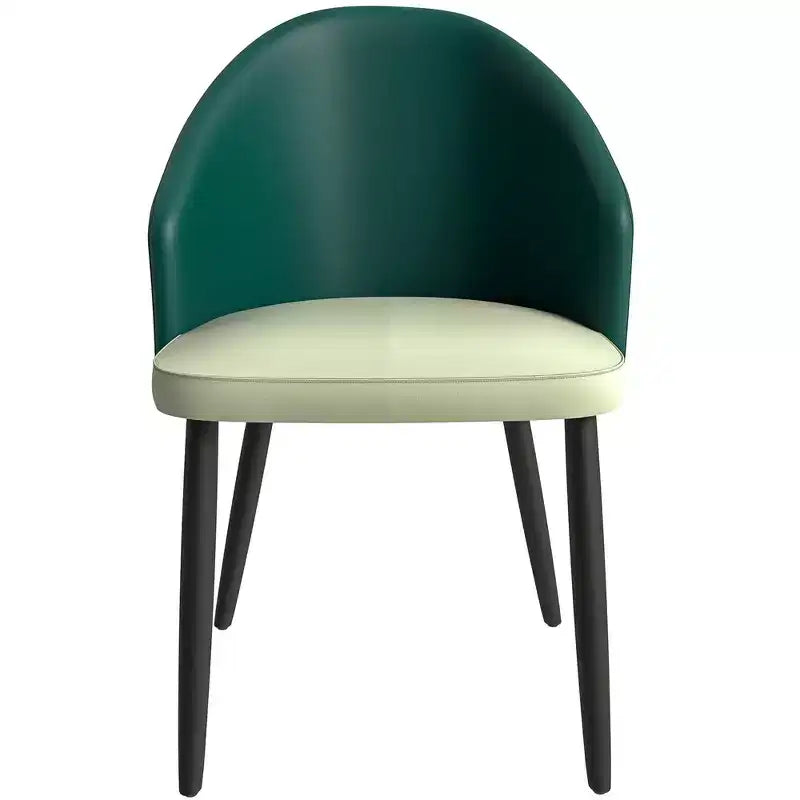 LeisureMod Paradiso Chaise Moderne Rembourrée Dossier Courbé, Pieds en Bois Massif Noir, Chaise d'Appoint Élégante et Confortable pour Salle à Manger, Cuisine et Salon