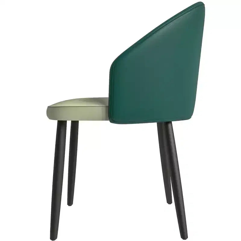 LeisureMod Paradiso Chaise Moderne Rembourrée Dossier Courbé, Pieds en Bois Massif Noir, Chaise d'Appoint Élégante et Confortable pour Salle à Manger, Cuisine et Salon