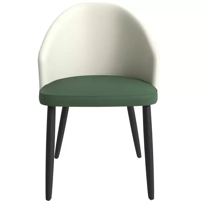 LeisureMod Paradiso Chaise Moderne Rembourrée Dossier Courbé, Pieds en Bois Massif Noir, Chaise d'Appoint Élégante et Confortable pour Salle à Manger, Cuisine et Salon