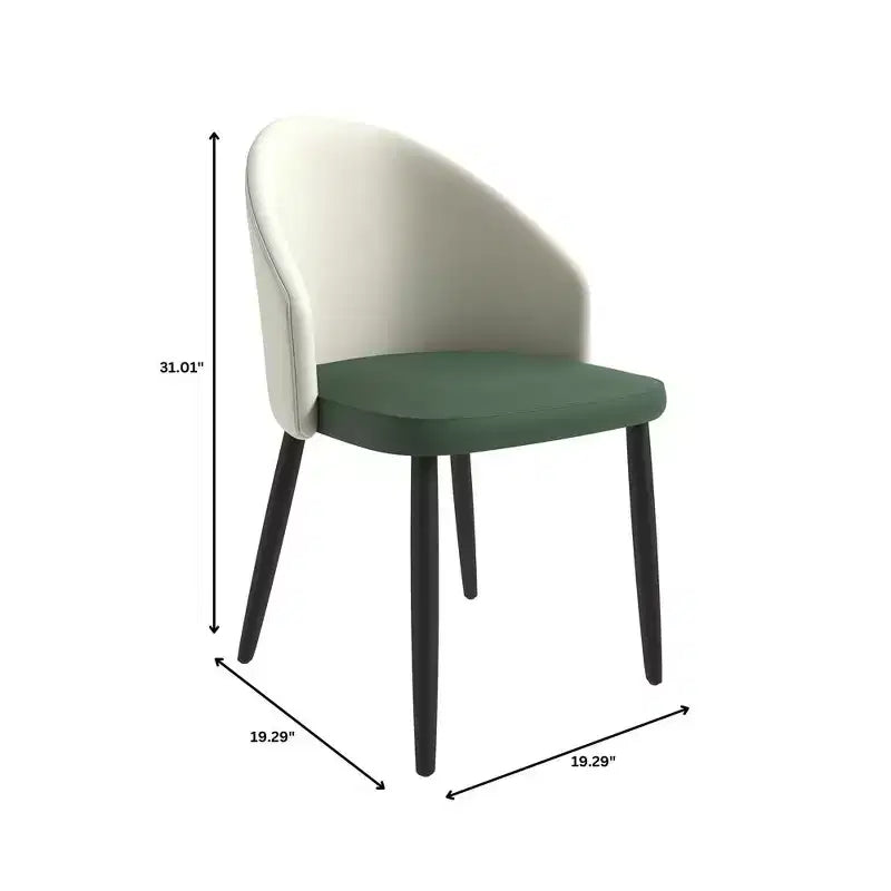 LeisureMod Paradiso Chaise Moderne Rembourrée Dossier Courbé, Pieds en Bois Massif Noir, Chaise d'Appoint Élégante et Confortable pour Salle à Manger, Cuisine et Salon