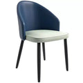 LeisureMod Paradiso Chaise Moderne Rembourrée Dossier Courbé, Pieds en Bois Massif Noir, Chaise d'Appoint Élégante et Confortable pour Salle à Manger, Cuisine et Salon